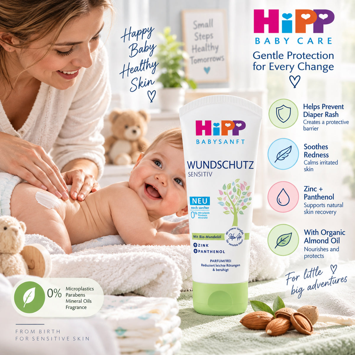 HiPP Babysanft Sensitive Diaper Rash Cream – 2.54 fl oz