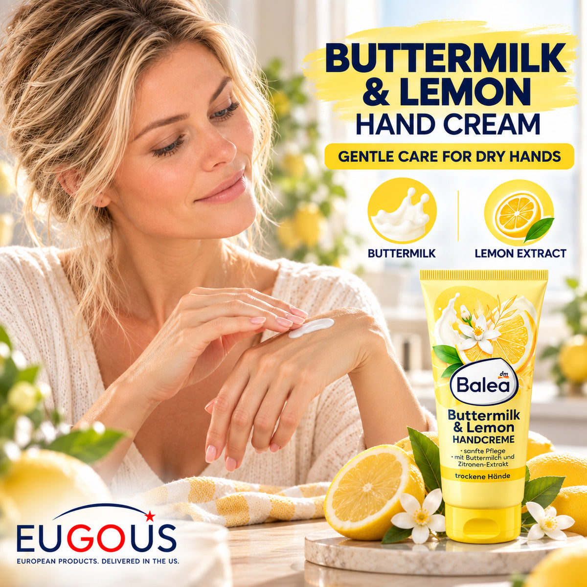 Balea Buttermilk & Lemon Hand Cream 3.38 fl oz