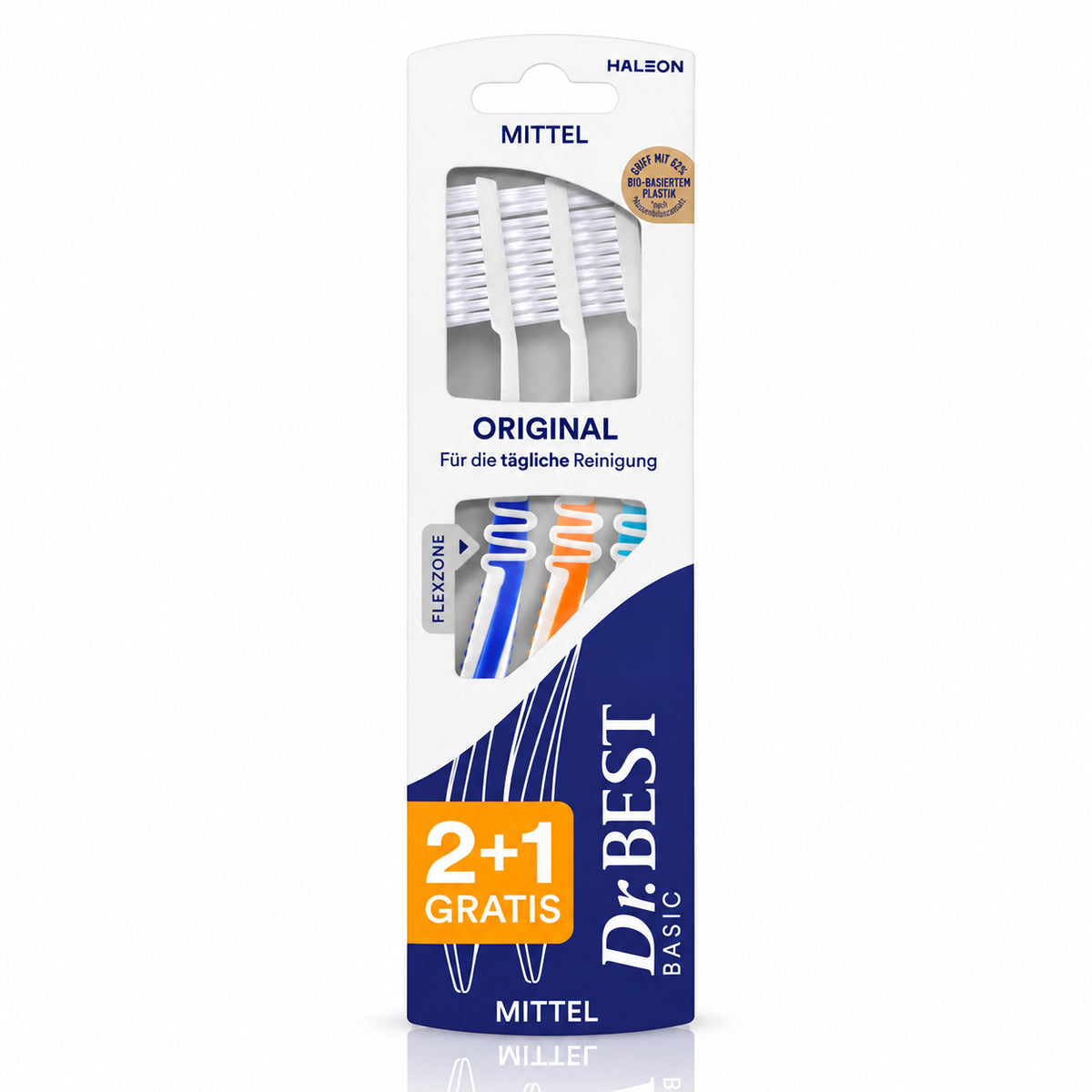 Dr.BEST Original Medium Toothbrushes – 3 Pack
