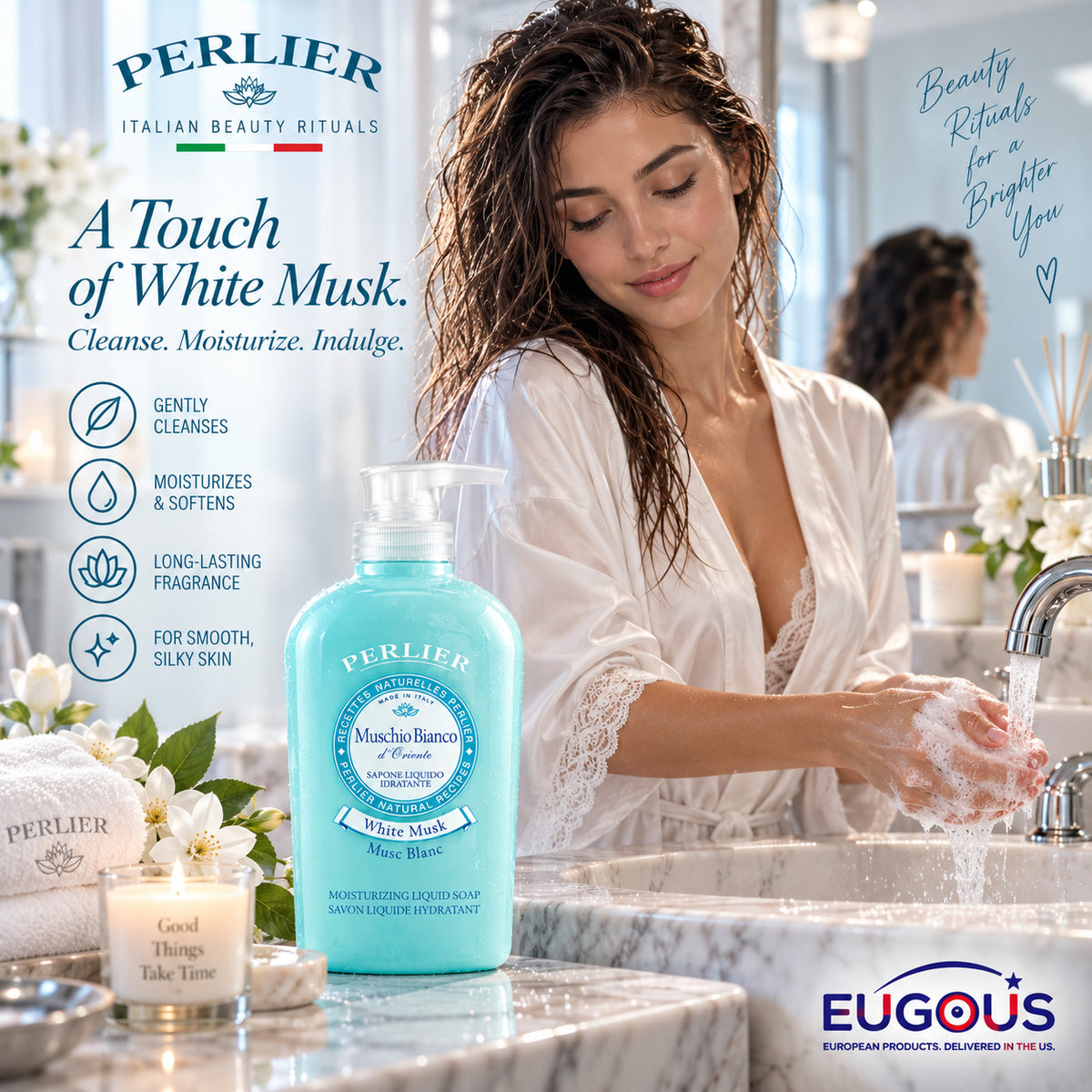 Perlier White Musk Moisturizing Liquid Soap 10.1 fl oz