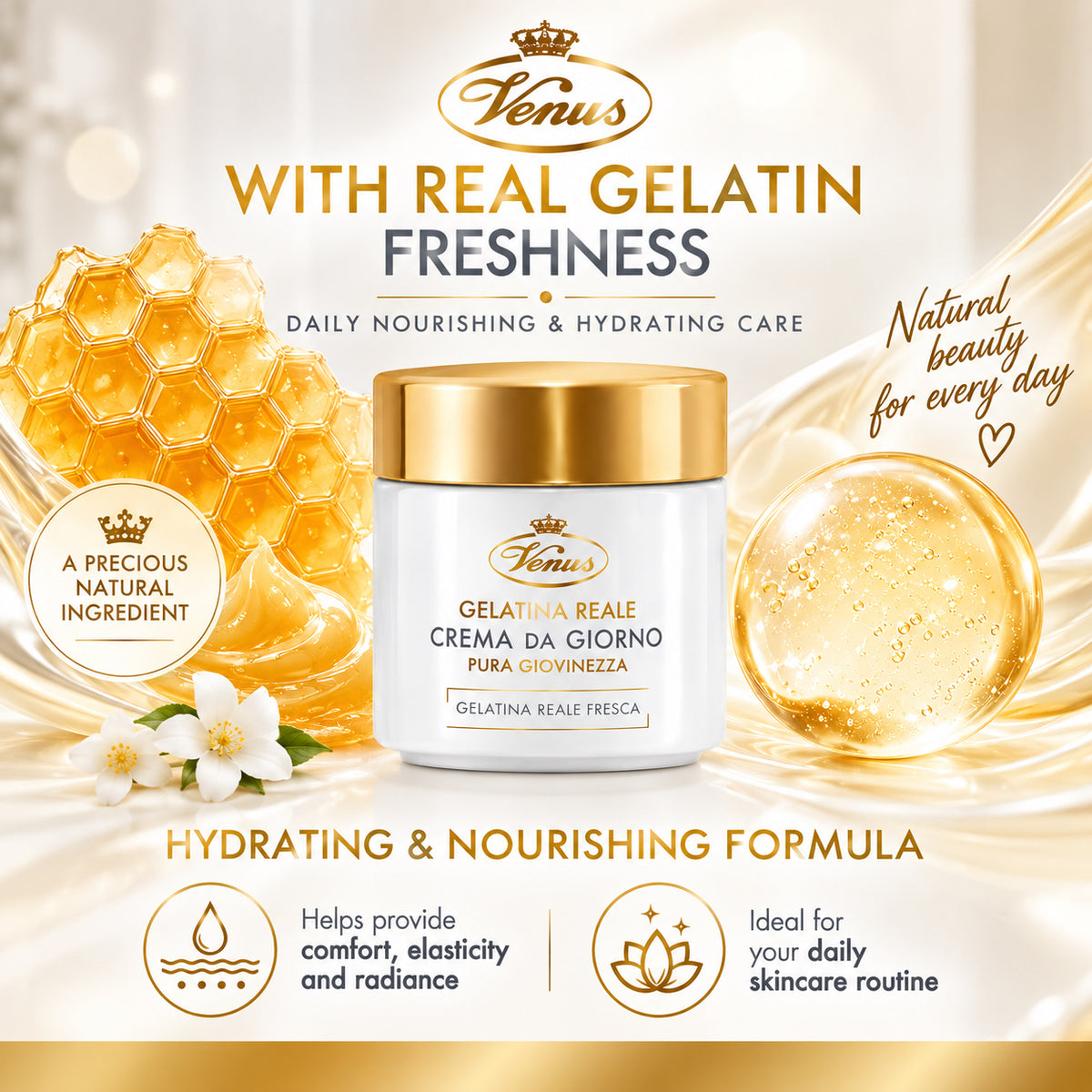 Venus Gelatina Reale Pura Giovinezza Day Cream – 1.69 fl oz