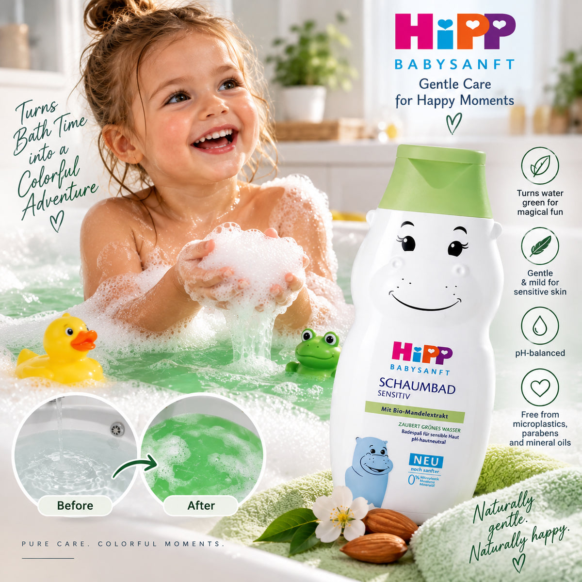 HiPP Babysanft Sensitive Kids Bubble Bath – 10.14 fl oz