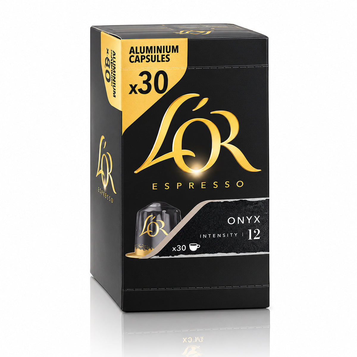 L’OR Espresso Onyx Coffee Capsules for Nespresso Original Machines – Intensity 12, 30 Count