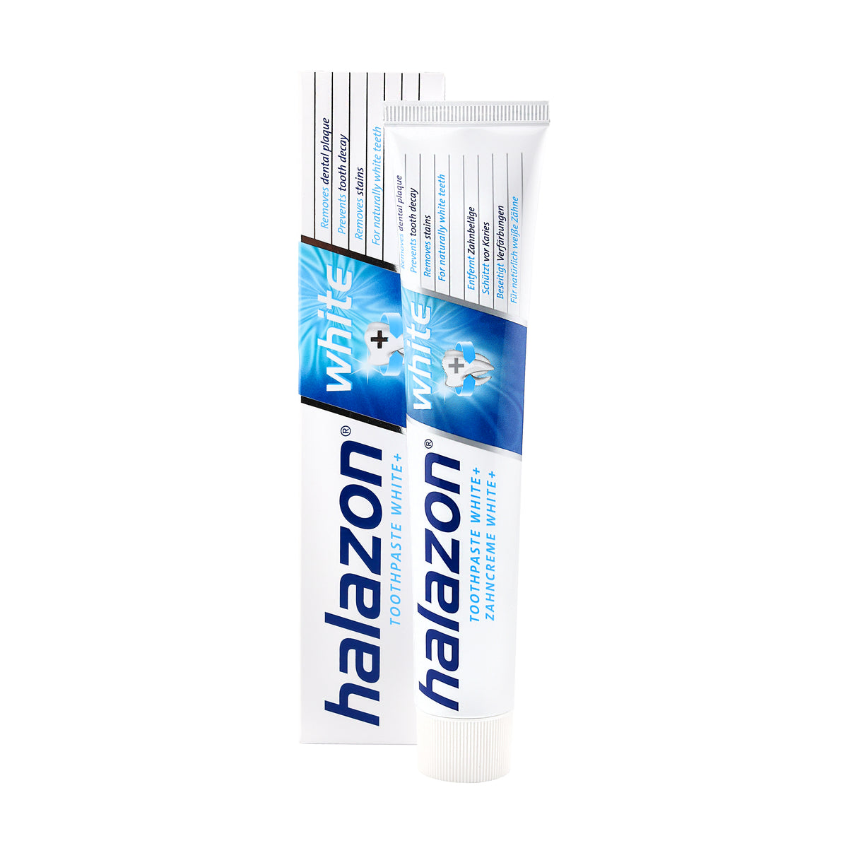 Halazon WHITE Multiactive Toothpaste – Stain Removal & Enamel Care, 2.54 fl oz (75 ml), Germany