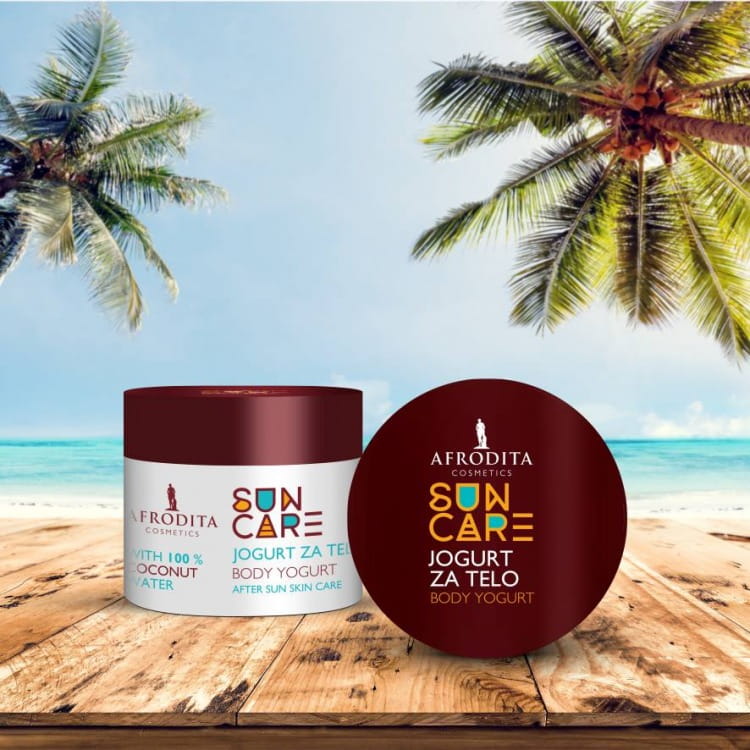 Afrodita Sun Care Body Yogurt After Sun with Coconut Water – Cooling & Moisturizing, 6.76 fl oz (200 ml)