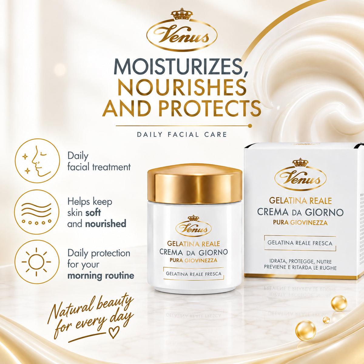 Venus Gelatina Reale Pura Giovinezza Day Cream – 1.69 fl oz
