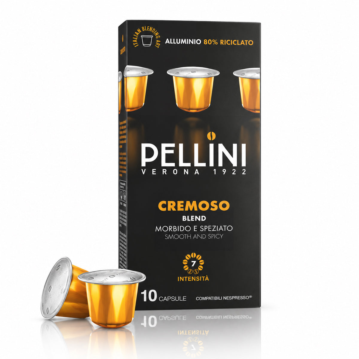 Pellini Cremoso Coffee Capsules for Nespresso Original Machines – Intensity 7, 10 Count