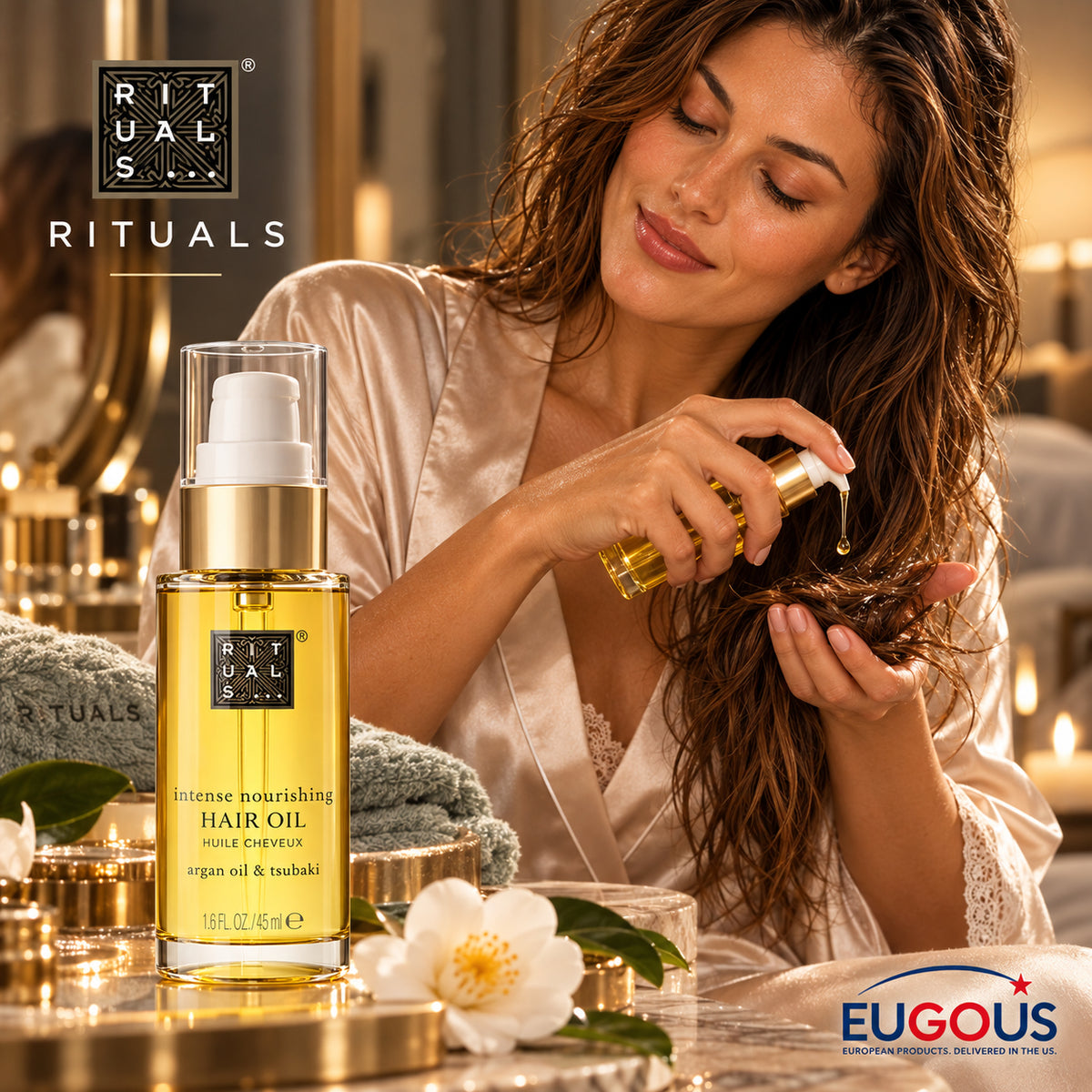 Rituals Intense Nourishing Hair Oil Argan & Tsubaki 1.5 fl oz