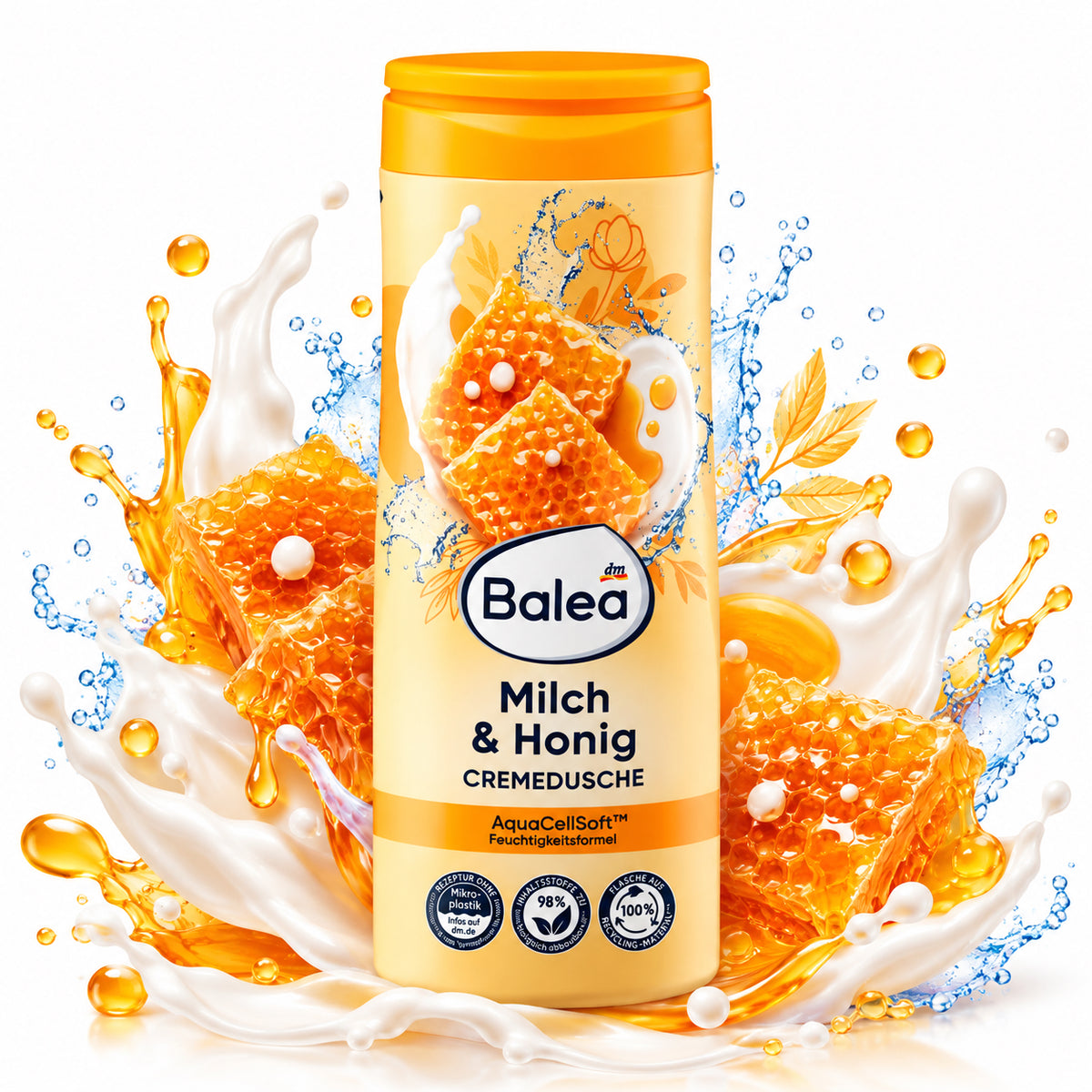 Balea Milk & Honey Cream Shower 10.1 fl oz