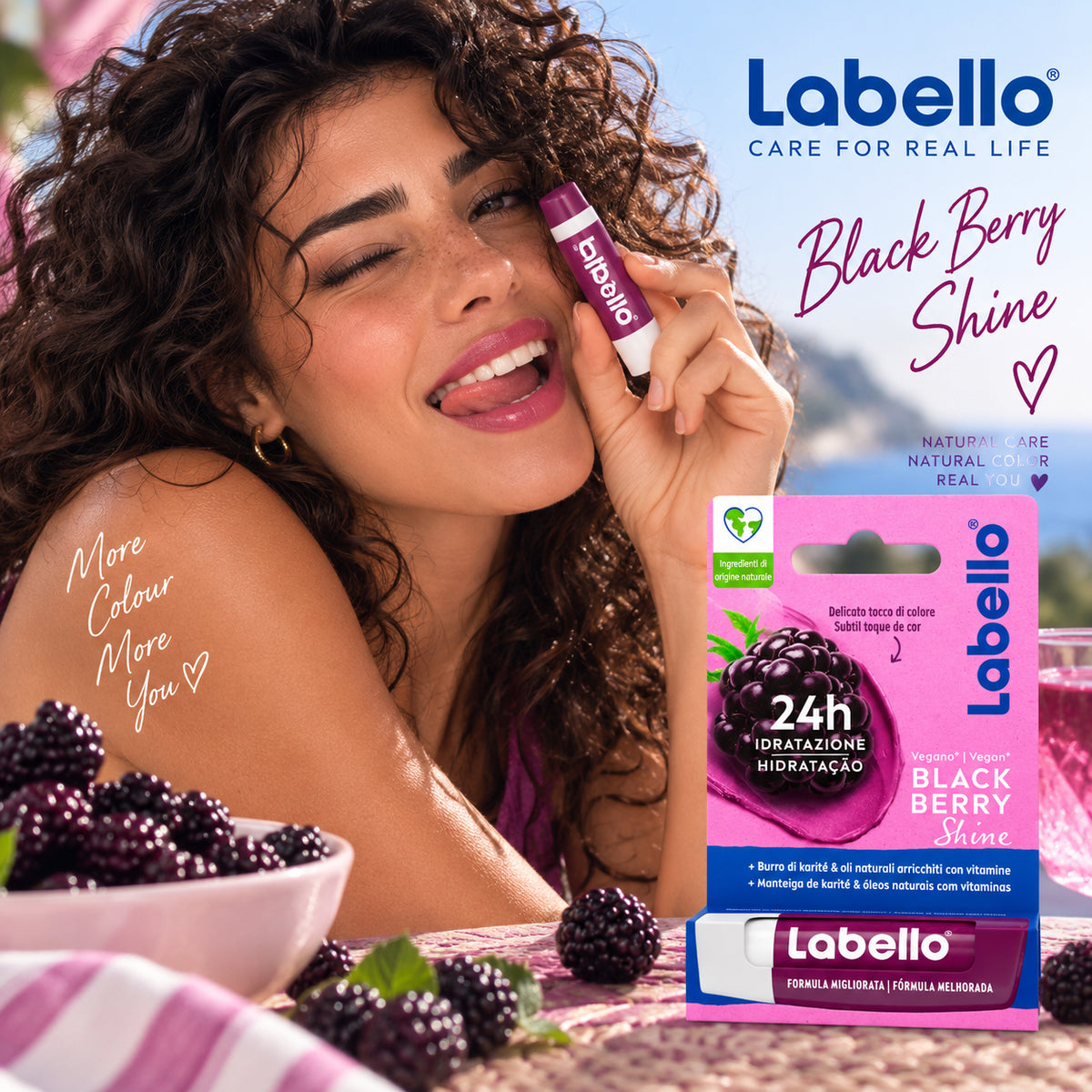 Labello Blackberry Shine Lip Balm 0.17 oz