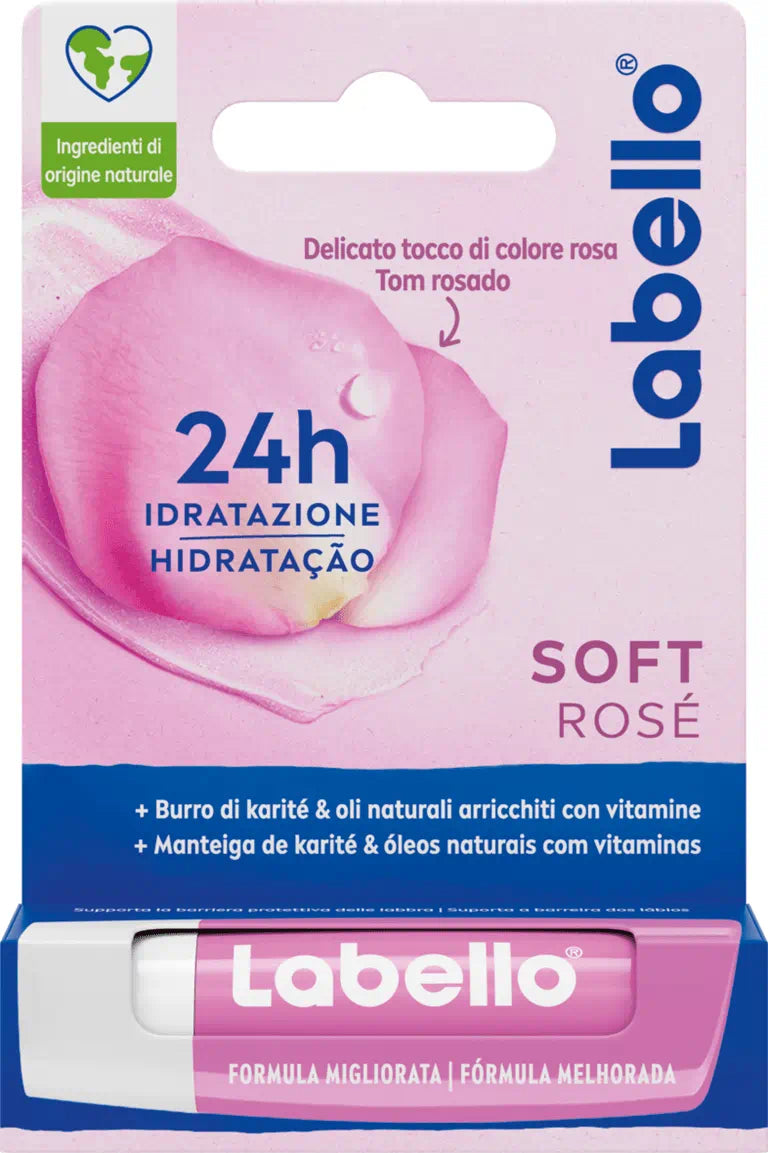 Labello Soft Rosé Lip Balm 0.17 oz