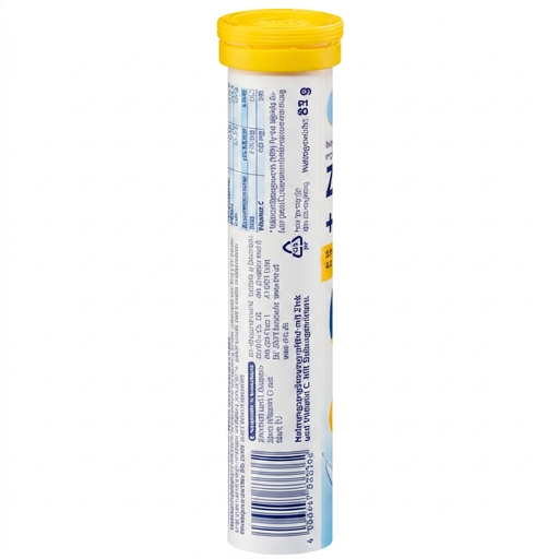 Mivolis Zinc + Vitamin C Effervescent Tablets – Lemon Flavor, 20 Tablets – Germany