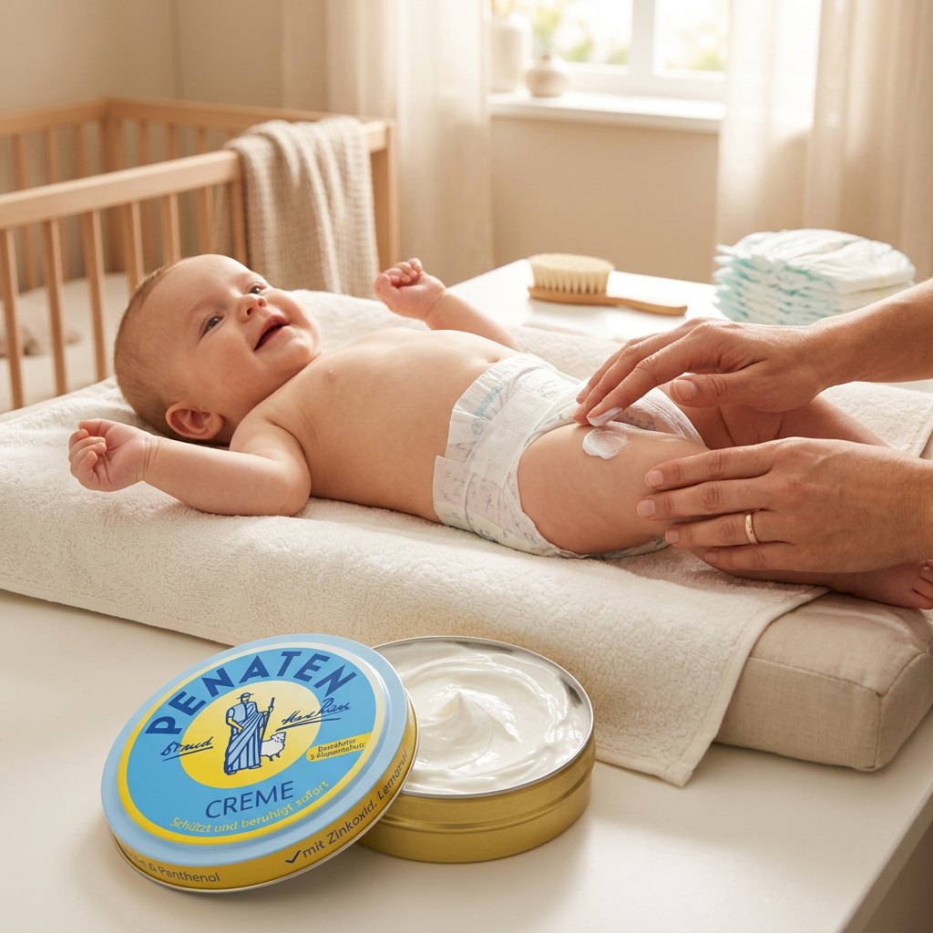 Penaten Baby Protective Cream with Zinc Oxide, Lanolin & Panthenol – 5.07 fl oz (150 ml)