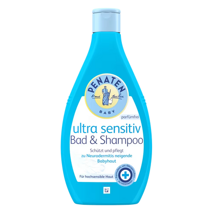 Penaten Ultra Sensitive Baby Bath &amp; Shampoo – Fragrance Free, 13.5 fl oz (400 ml)