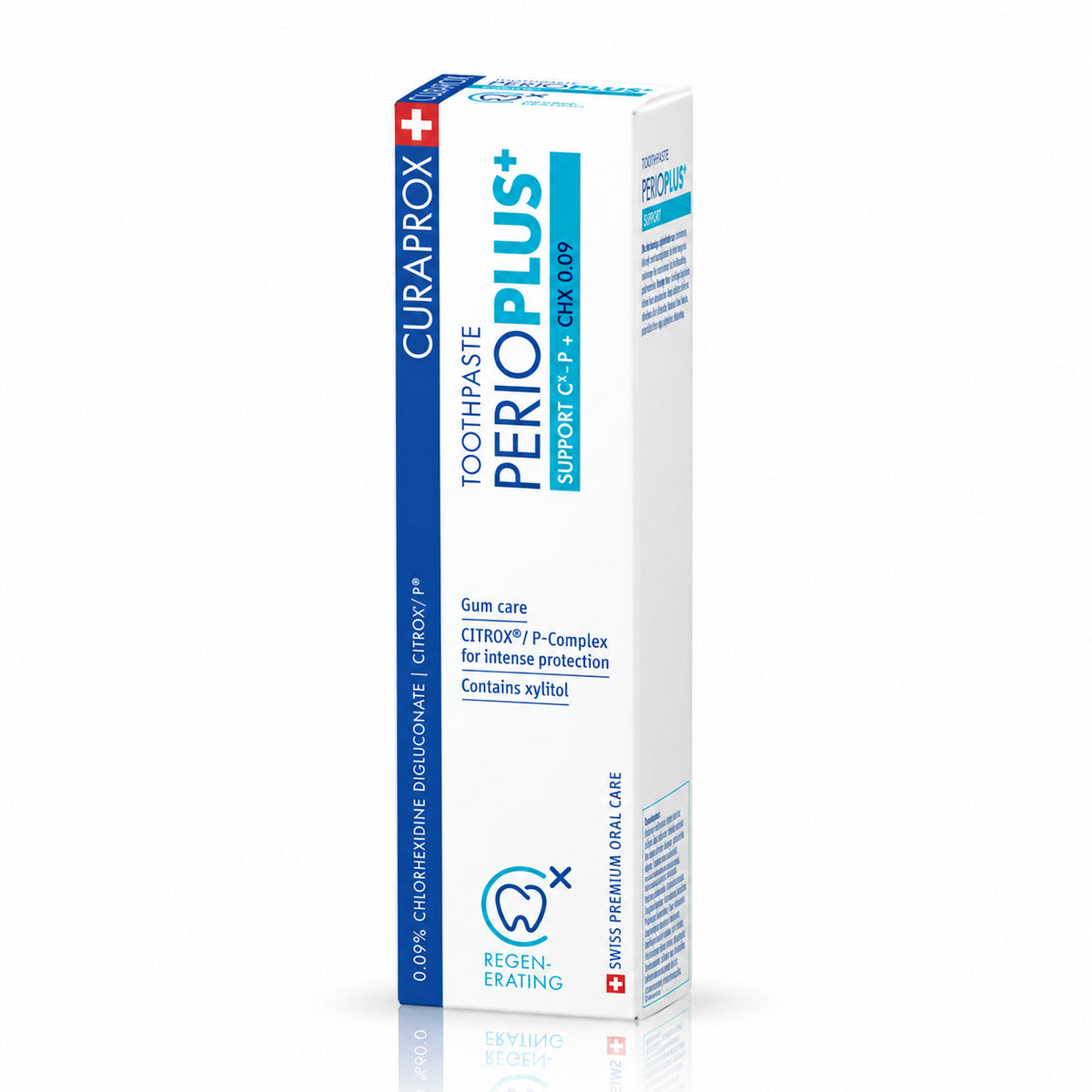 Curaprox Perio Plus+ Support CHX 0.09% Toothpaste – Gum Care with Fluoride, Hyaluronic Acid &amp; Citrox®/P, 2.5 fl oz