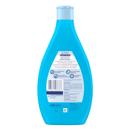 Penaten Ultra Sensitive Baby Bath &amp; Shampoo – Fragrance Free, 13.5 fl oz (400 ml)