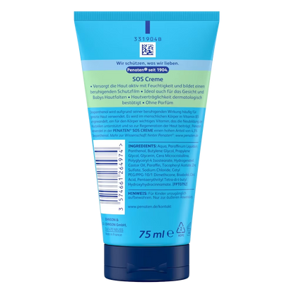 Penaten Intensiv SOS Cream with 4.3% Dexpanthenol – Fragrance Free, 2.54 fl oz (75 ml)