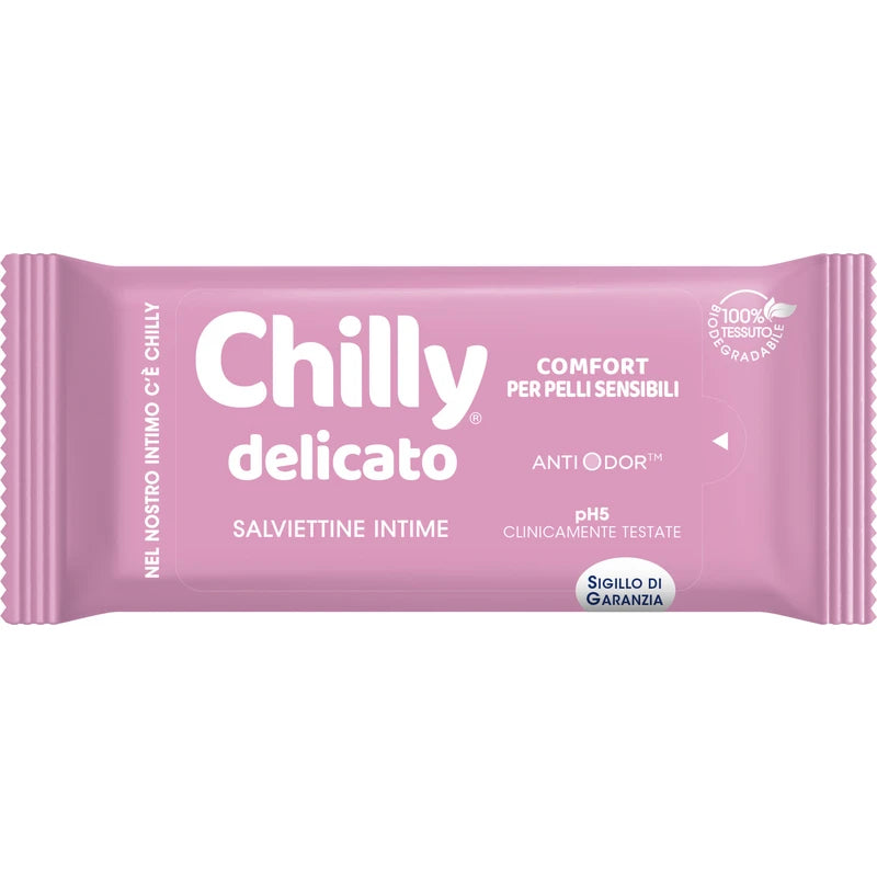 Chilly Delicato Sensitive Intimate Wipes pH 5 – 12 Wipes