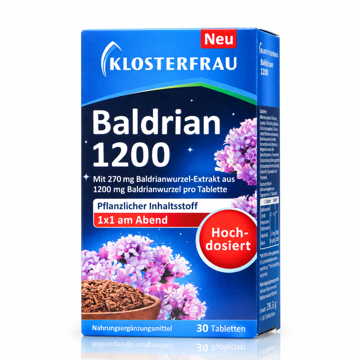 Klosterfrau Valerian 1200 with Vitamins B2, B6 &amp; Niacin – 30 Tablets