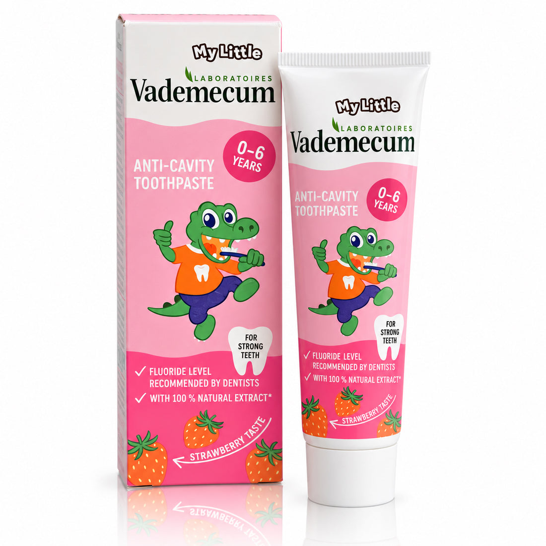 Vademecum My Little Anti-Cavity Kids Toothpaste Strawberry 1.69 fl oz – Ages 0–6