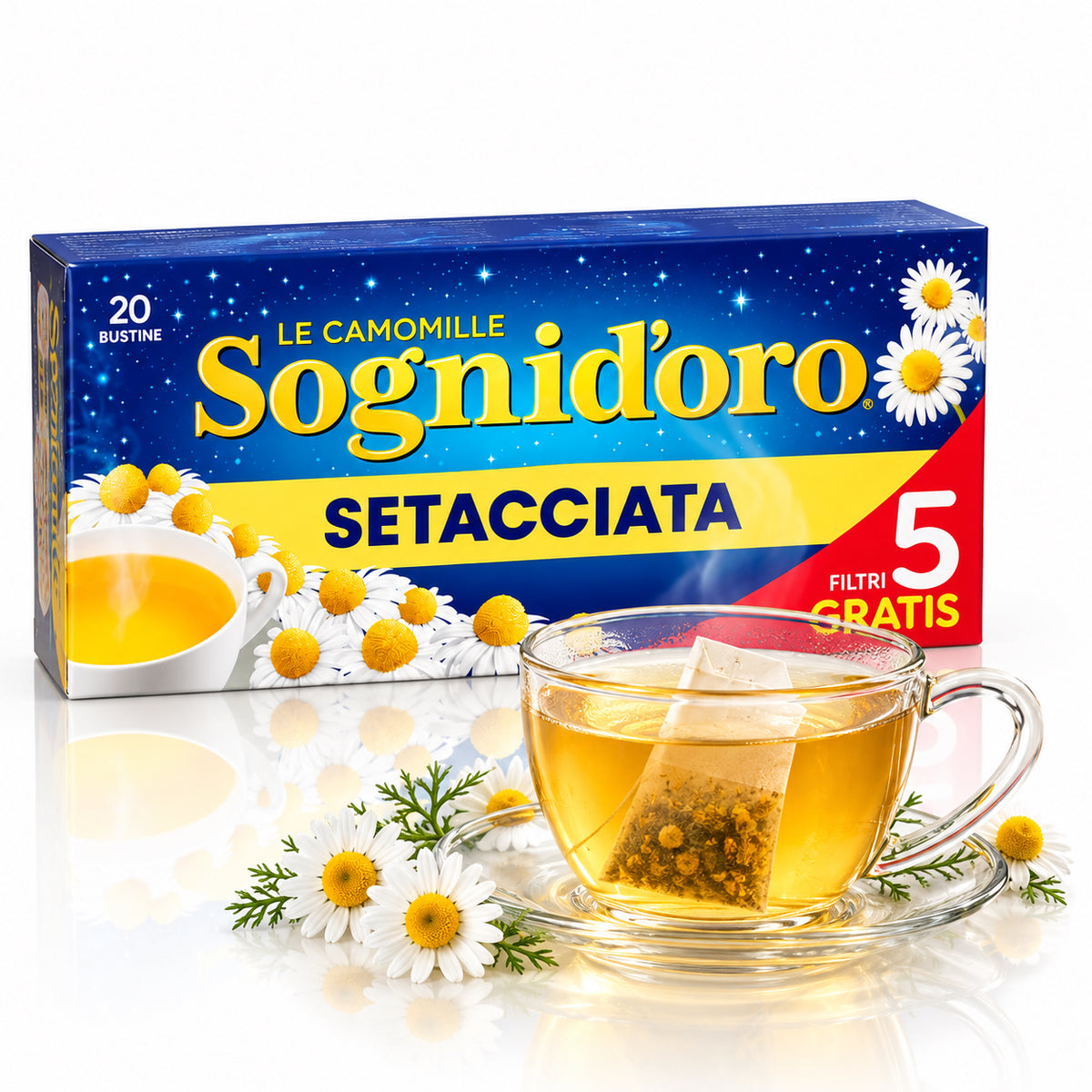 Sognid’oro Setacciata Chamomile Tea – 20 Tea Bags