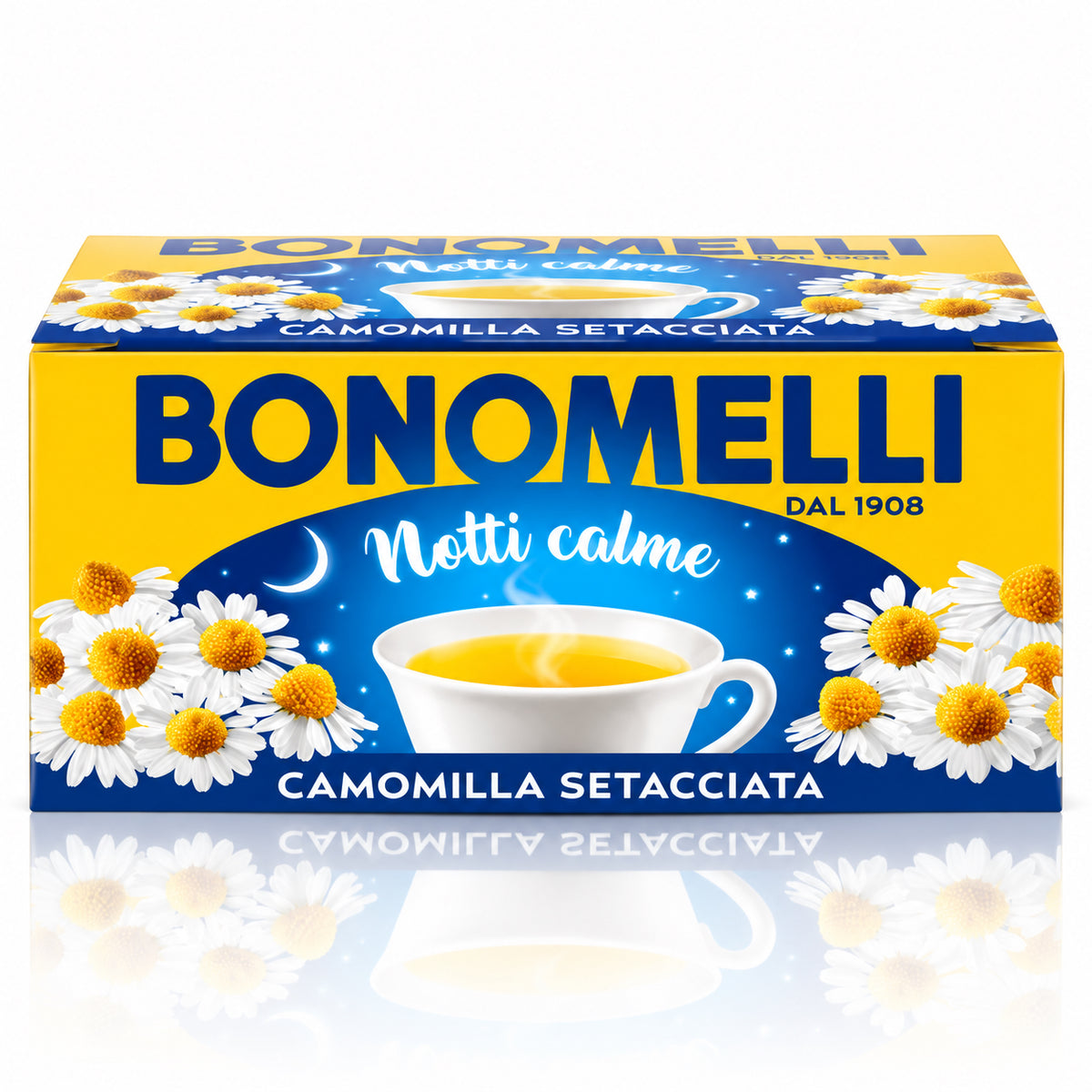 Bonomelli Chamomile Herbal Tea – 18 Tea Bags, 1.27 oz