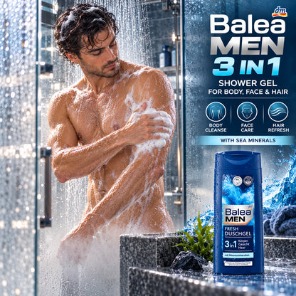 Balea MEN Fresh 3-in-1 Shower Gel 10.1 fl oz