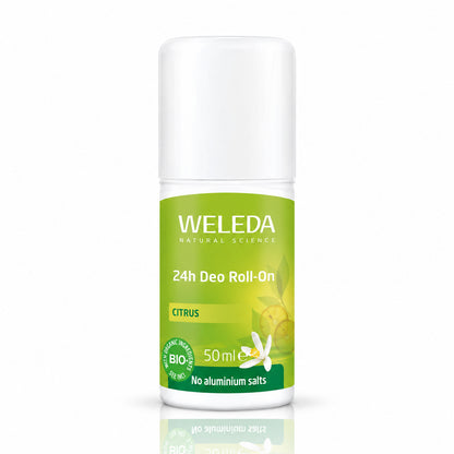 Weleda Citrus 24h Roll-On Deodorant – Natural Freshness, Aluminum-Free, 1.7 fl oz