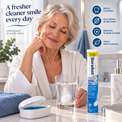 Steradent Active Plus Denture Cleaner 30 Tablets