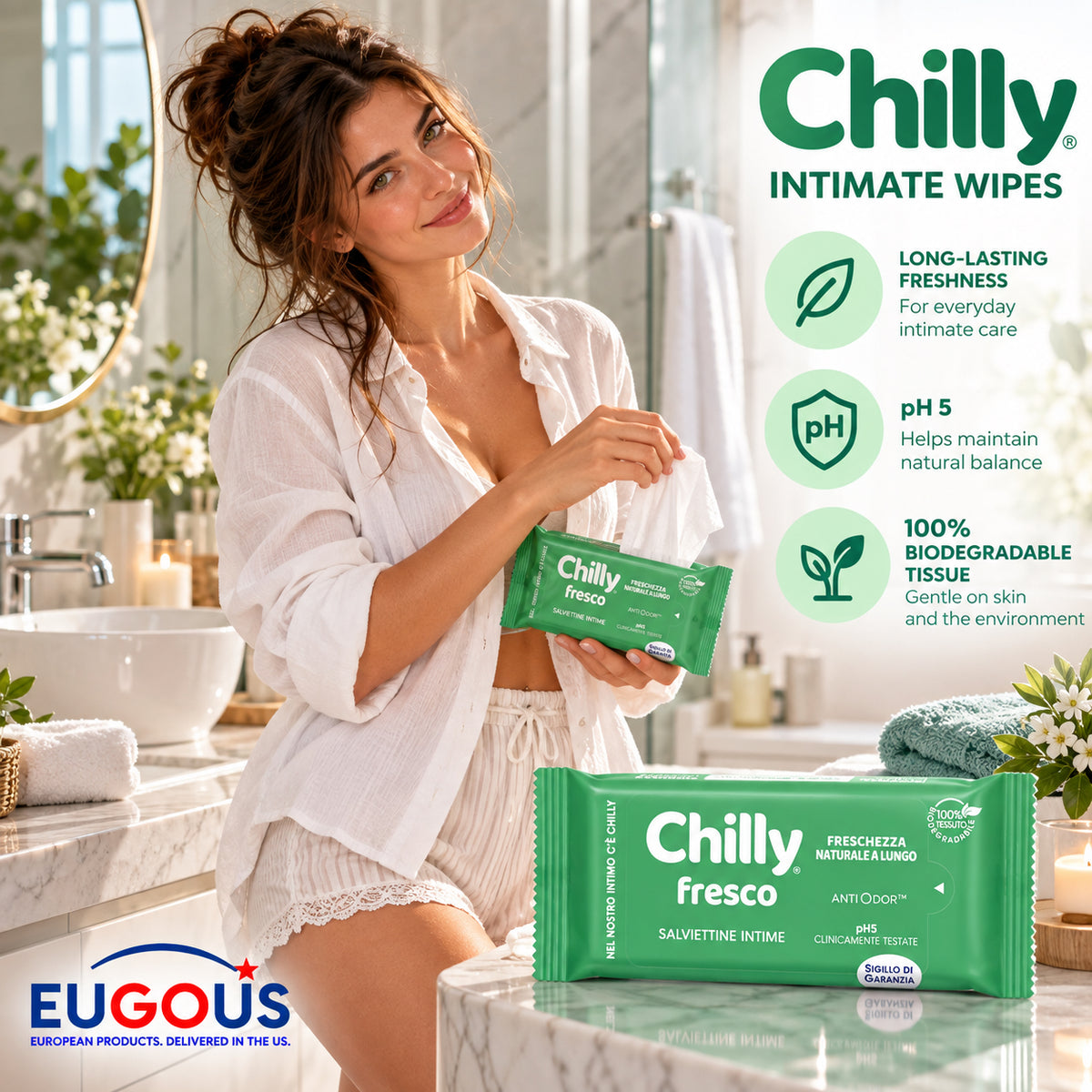 Chilly Fresco Intimate Wipes pH 5 – 12 Wipes