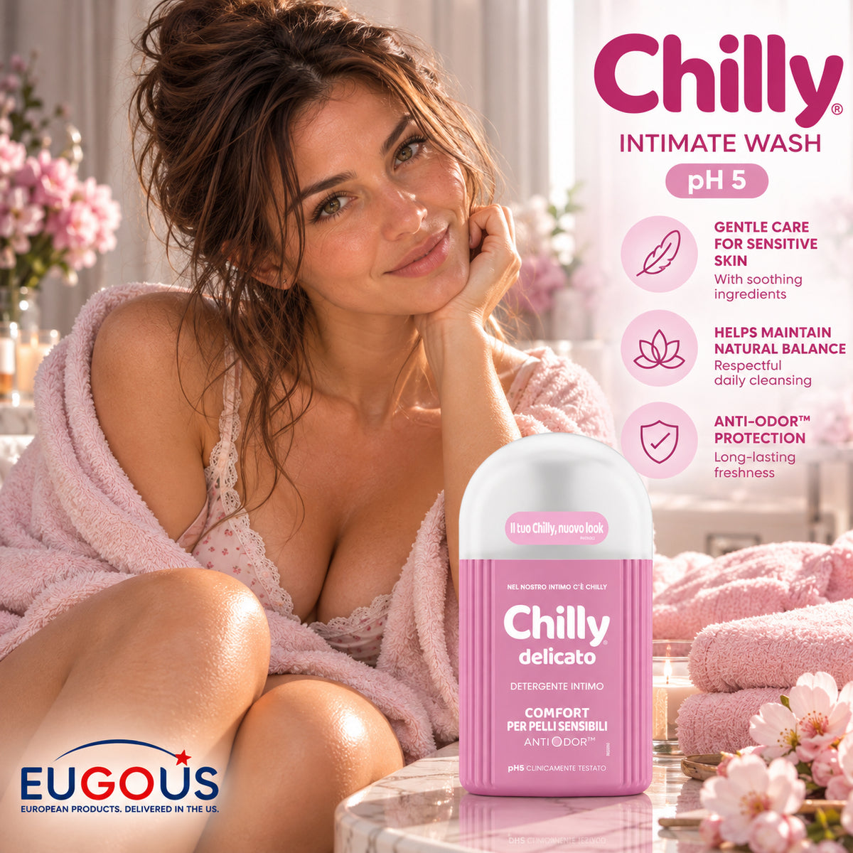 Chilly Delicato Sensitive Intimate Wash pH 5 6.76 fl oz