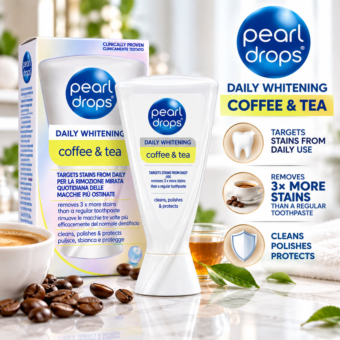 Pearl Drops Coffee &amp; Tea Daily Whitening Toothpaste 1.69 fl oz