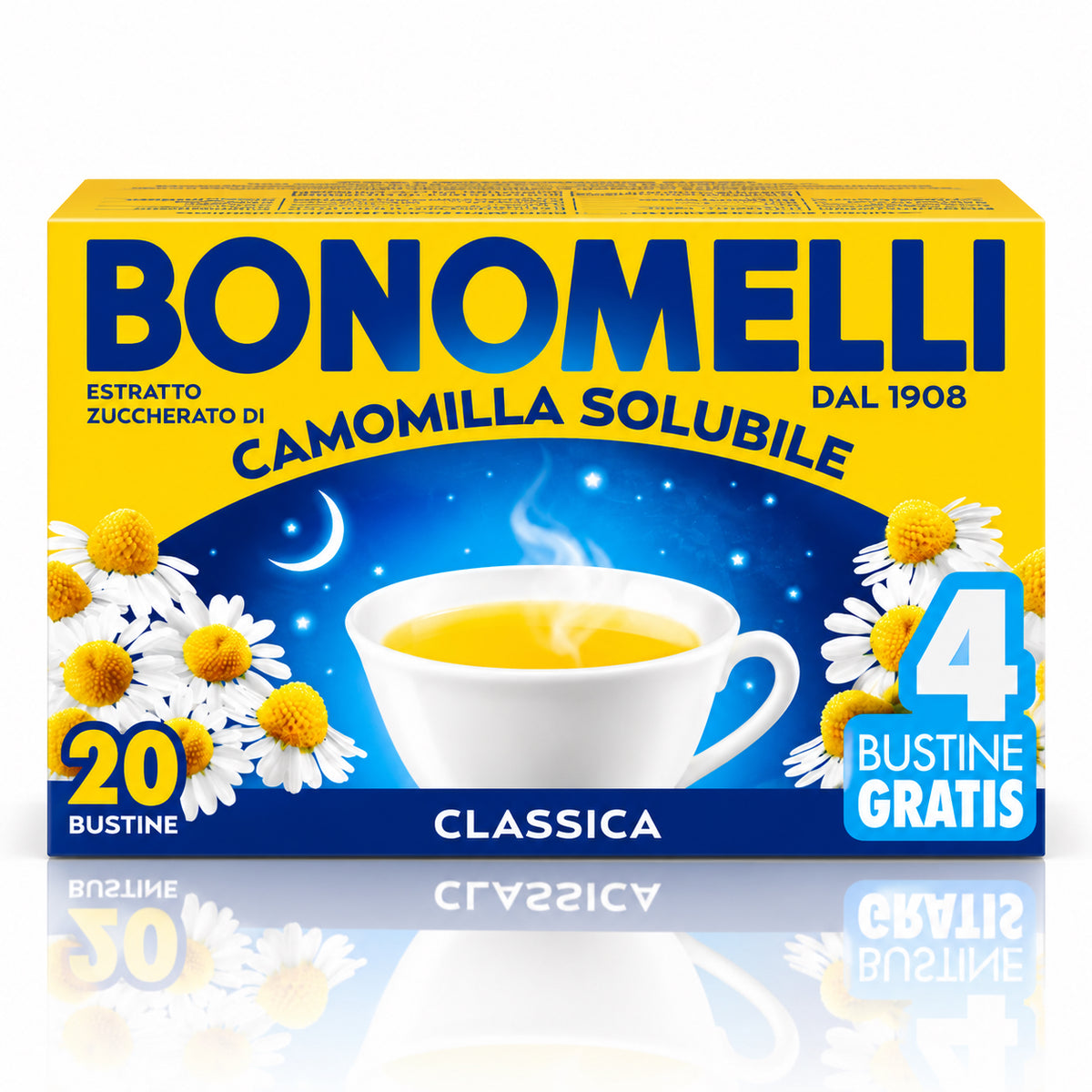 Bonomelli Instant Chamomile Classica – 20 Sachets, 3.53 oz