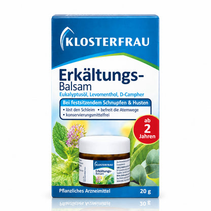 Klosterfrau Cold Balm with Eucalyptus, Camphor &amp; Menthol – 0.71 oz