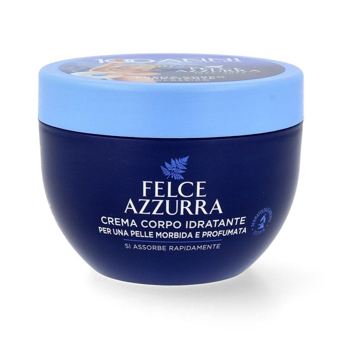 Felce Azzurra Original Moisturizing Body Cream, Fast Absorbing, Shea Butter &amp; Vitamin E, 8.45 fl oz (250 ml), Italy