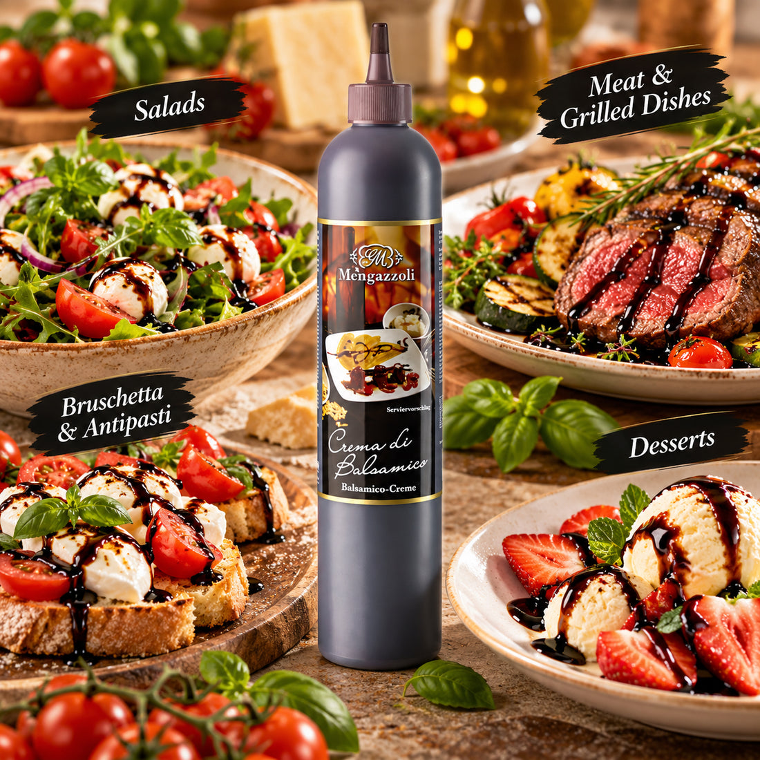 Mengazzoli Professional 92 Balsamic Glaze – 19 oz
