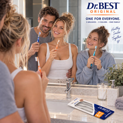 Dr.BEST Original Medium Toothbrushes – 3 Pack
