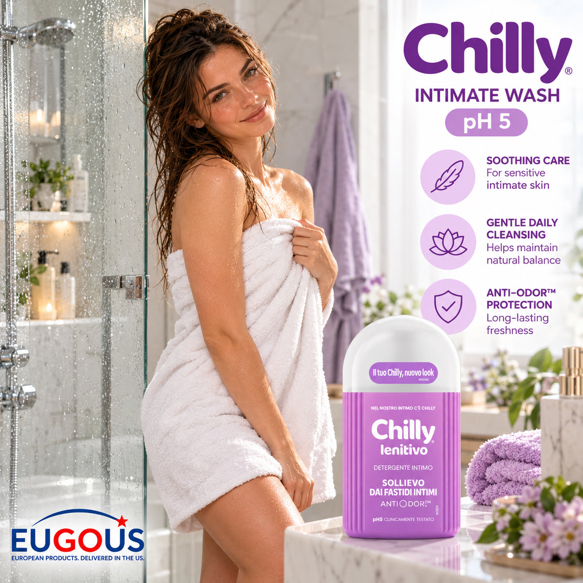 Chilly Lenitivo Soothing Intimate Wash pH 5 6.76 fl oz