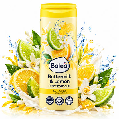 Balea Buttermilk &amp; Lemon Cream Shower 10.1 fl oz