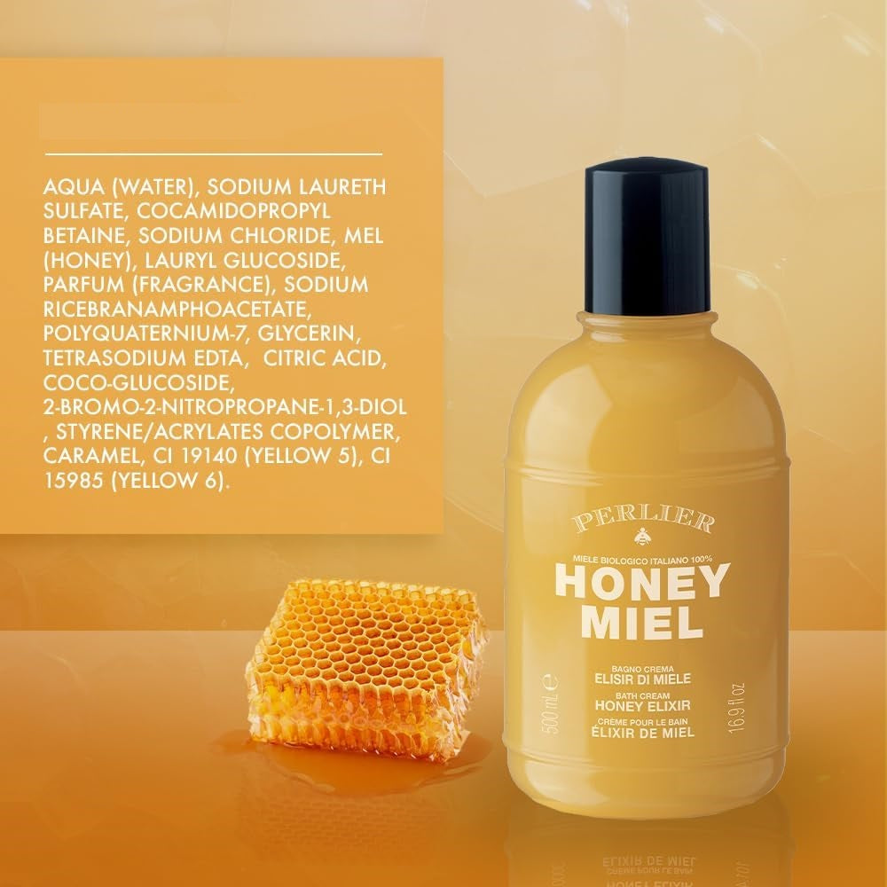 Perlier Honey Miel Honey Elixir Bath Cream 16.9 fl oz