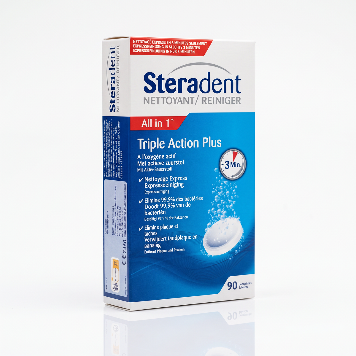 Steradent Triple Action Plus Denture Cleaner 90 Tablets