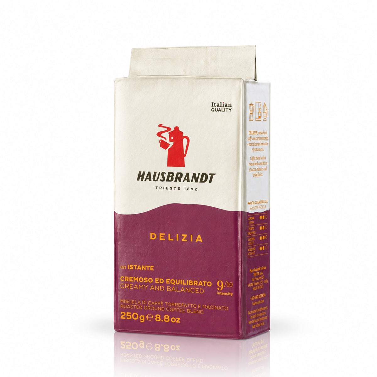 Hausbrandt Delizia Ground Coffee, 8.8 oz