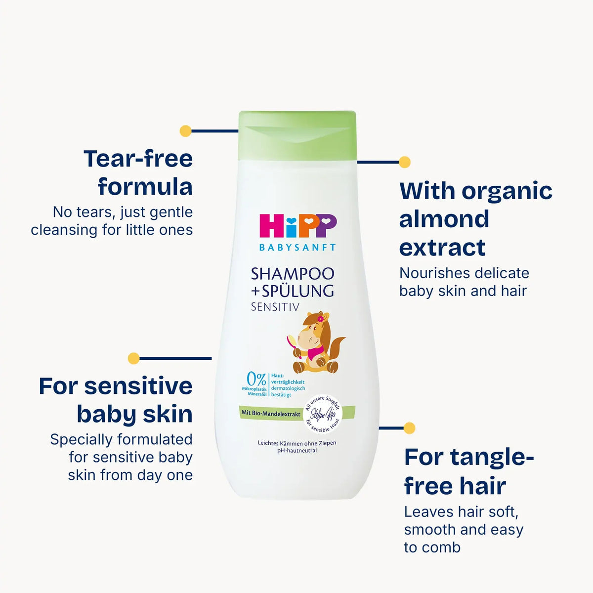 HiPP Babysanft Shampoo + Conditioner Sensitive – 6.76 fl oz