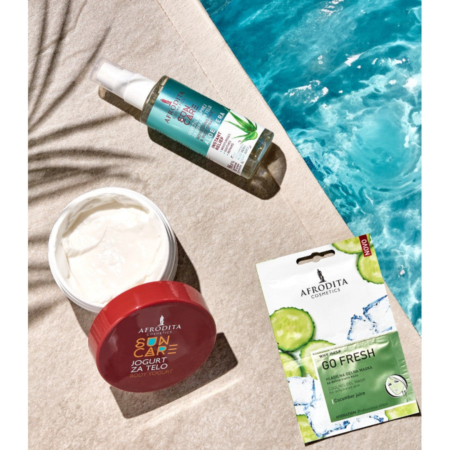 Afrodita Sun Care Body Yogurt After Sun with Coconut Water – Cooling &amp; Moisturizing, 6.76 fl oz (200 ml)