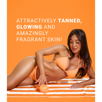 Afrodita Sun Care Mango Tanning Jam with Gold Glitter – Fast Bronzing, Exotic Mango Scent, 6.76 fl oz (200 ml)