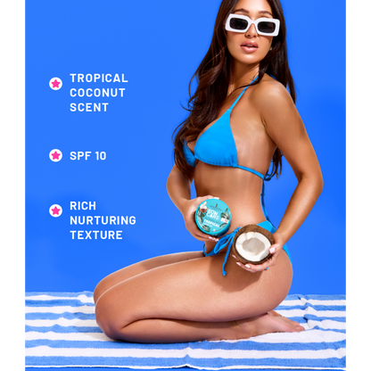 Afrodita Sun Care Marmelada Tropical Tanning Jam SPF 10, Coconut, 6.76 fl oz (200 ml)