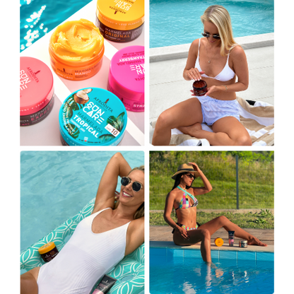 Afrodita Sun Care Marmelada Tropical Tanning Jam SPF 10, Coconut, 6.76 fl oz (200 ml)