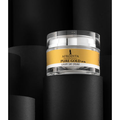 Afrodita Professional PURE GOLD 24K Luxury Day Face Cream – Intensive Anti-Wrinkle Care, 1.69 fl oz (50 ml)