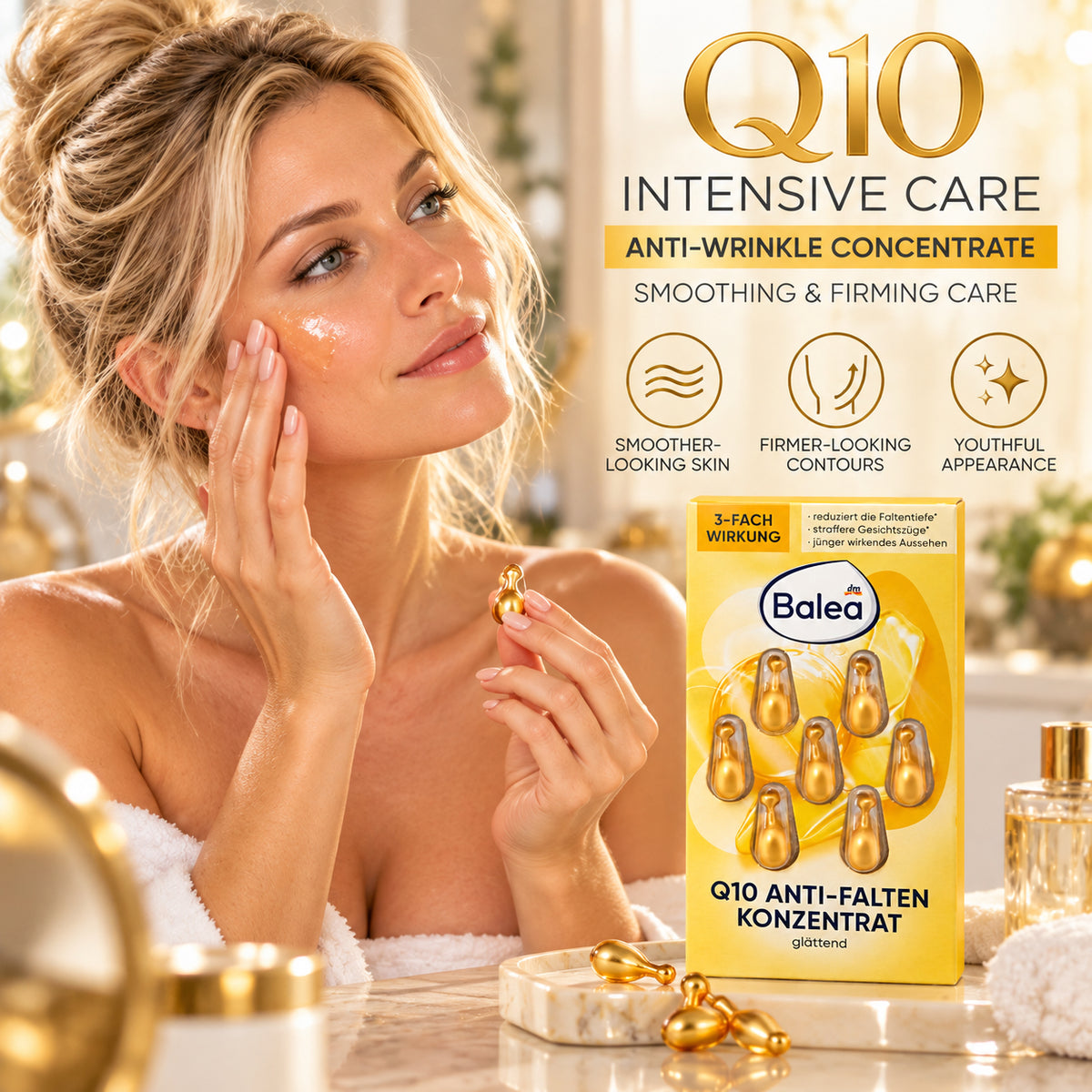 Balea Q10 Anti-Wrinkle Concentrate – 7 Capsules