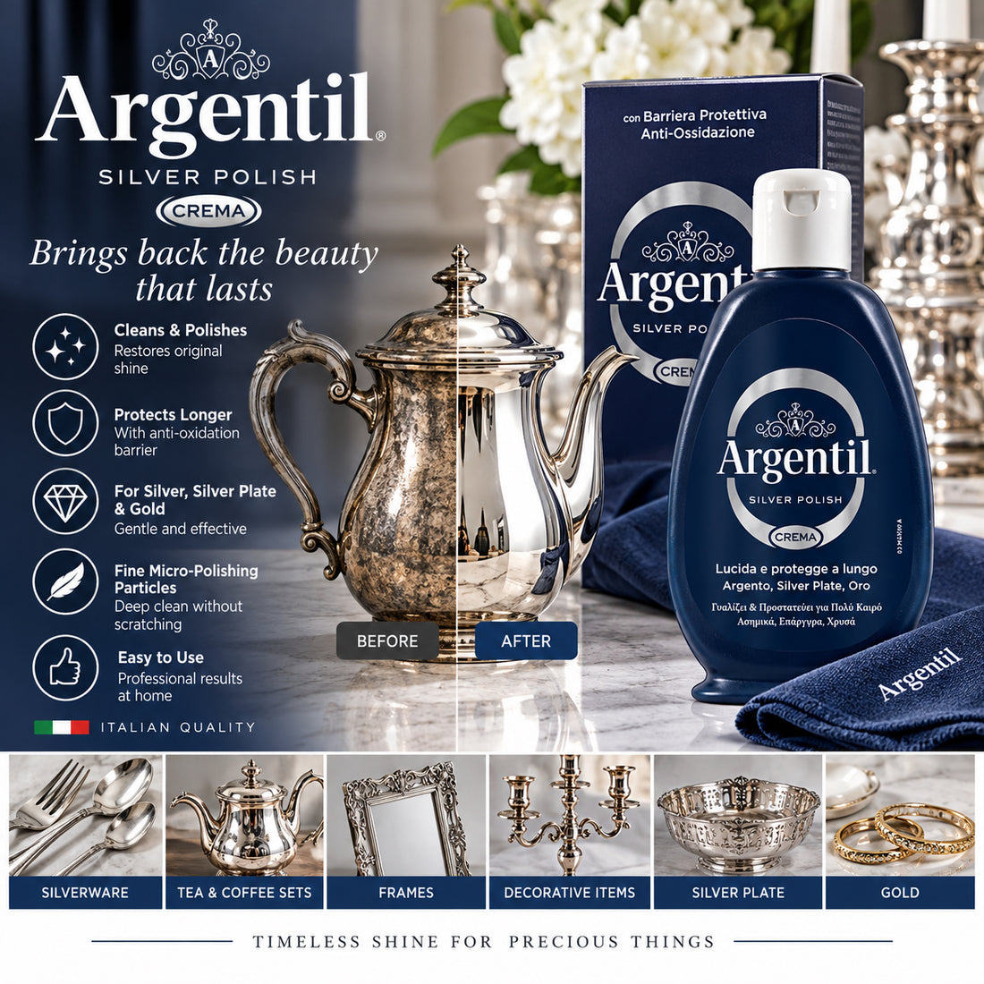 Argentil Silver Polish Cream – 5.07 fl oz
